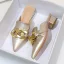 Schlicht Weiß Freizeit Sommer Sandalen Damen 2023 Spitzschuh Low Heel Sandaletten Hochhackige