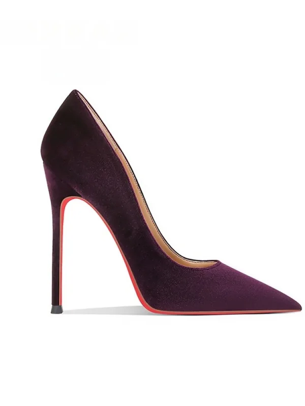 Chic / Beautiful Blushing Pink Prom Suede Pumps 2026 Leather 10 cm Stiletto Heels Pointed Toe Pumps High Heels