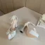 Sexy Black Rhinestone Pearl Bow Evening Party Womens Shoes 2023 Ankle Strap 13 cm Stiletto Heels Pointed Toe Womens Shoes High Heels