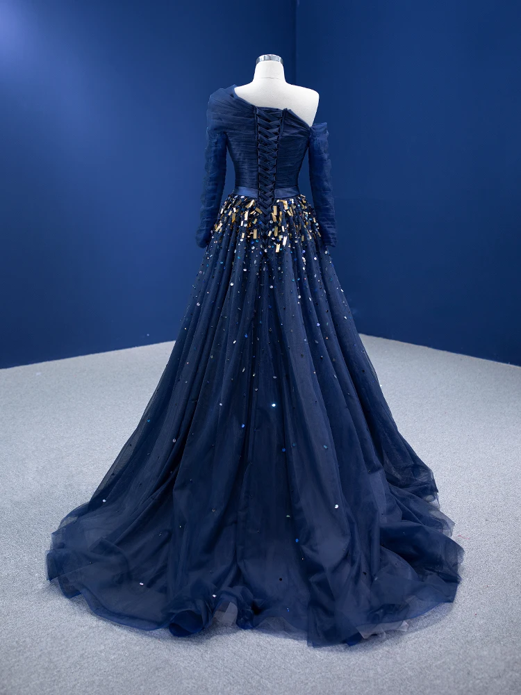 strapless open back dress Tulle Princess Prom Dresses V Neck Appliques main image 1