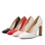 Modest / Simple Black Office OL Pumps 2023 10 cm Thick Heels Square Toe Pumps High Heels