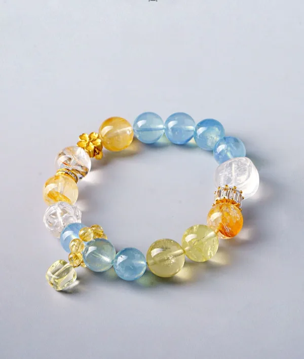 Haut de Gamme Mode Jaune Fait main Cristal Naturel Bracelets 2025 Accessorize