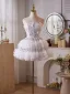 Sexy Charming White Beading Pearl Sequins Appliques Short Cocktail Party Evening Party Party Dresses 2025 Ball Gown Strapless Sleeveless Backless