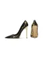 Mode Zwarte Goud Avond Slangenprint Pumps 2025 10 cm Naaldhakken / Stiletto Spitse Neus Pumps Hoge Hakken