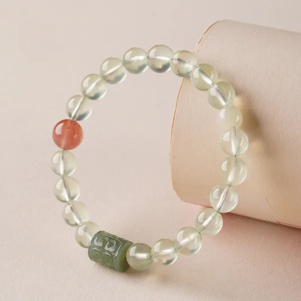 Chinese style Green Handmade  Jade Natural Crystal Bracelets 2025 Accessories