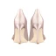 Elegant Beige Satin Prom Bow Pumps 2024 10 cm Stiletto Heels Pointed Toe High Heels