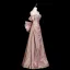 Sexy Rougissant Rose Faux Diamant Paillettes Robe De Soirée 2025 Trompette / Sirène De l'épaule Manches Courtes Dos Nu Noeud Longue Robe De Ceremonie