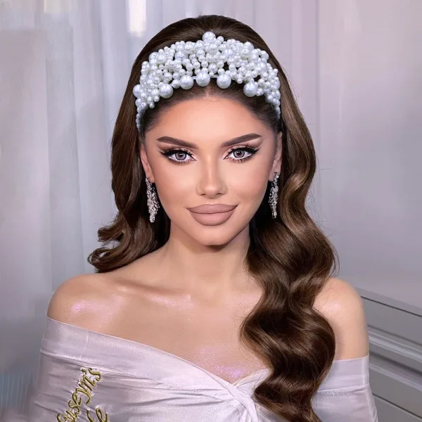Élégant Blanche Perle Mariage Accessoire Cheveux Mariage 2024