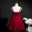 Fashion Black Sequins Short Party Dresses 2022 A-Line / Princess Spaghetti Straps Backless Sleeveless Formal Dresses