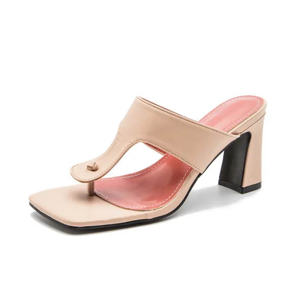 Modest / Simple White Street Wear Womens Sandals 2022 7 cm Stiletto Heels Open / Peep Toe Sandals High Heels