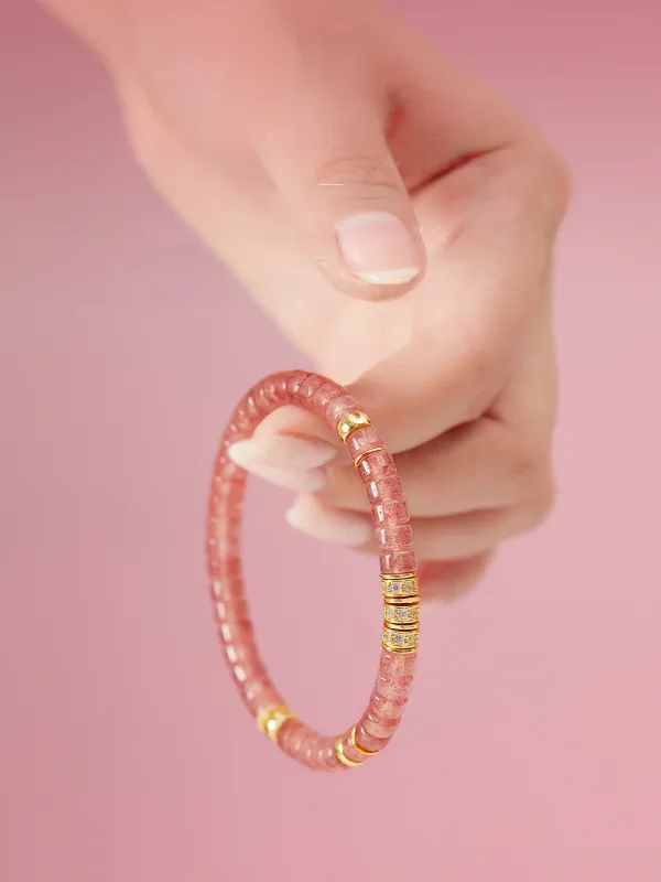 Lovely Red Handmade  Natural Crystal Bracelet Accessories 2025