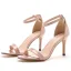 Sexy Rougissant Rose Soirée Sandales Femme 2024 Bride Cheville Talons Hauts 8 cm Talons Aiguilles Peep Toes / Bout Ouvert Sandales