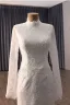 High-end Elegant White Handmade  Beading Pearl Sequins Appliques Lace Flower Wedding Dresses 2026 Trumpet / Mermaid High Neck Long Sleeve
