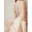 Sexy Champagne Paillettes Robe De Soirée 2022 Trompette / Sirène Satin Bretelles Spaghetti Sans Manches Dos Nu Noeud Tribunal Train Soirée Robe De Ceremonie