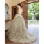 Charming Sage Green Pleated Evening Dresses 2023 A-Line / Princess Strapless Sleeveless Backless Sweep Train Evening Party Formal Dresses