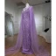 Haut de Gamme Scintillantes Lilas Paillettes Robe De Bal 2024 Trompette / Sirène Bretelles Spaghetti Sans Manches Dos Nu Train De Balayage Promo Robe De Ceremonie