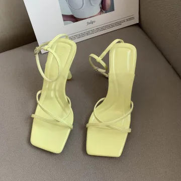 Modest Simple Summer Sage Green Casual Womens Sandals 2022 Ankle Strap 8 Cm Stiletto Heels Open Peep Toe Sandals High Heels