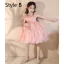 Chic / Beautiful Blushing Pink Appliques Birthday Flower Girl Dresses 2024 Ball Gown Square Neckline Sleeveless Floor-Length / Long