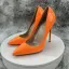 Charming Orange Pumps Patent Leather Snakeskin Print Evening Party Pumps 2025 12 cm Stiletto Heels Pointed Toe High Heels