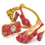 Sparkly Pool Blue Rhinestone Evening Party Clutch Bags Womens Sandals 2023 9 cm Thick Heels Open / Peep Toe Sandals High Heels Clutch Bags