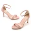 Sexy Rougissant Rose Soirée Sandales Femme 2024 Bride Cheville Talons Hauts 8 cm Talons Aiguilles Peep Toes / Bout Ouvert Sandales