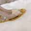 Elegant Champagne Pearl Appliques Wedding Shoes 2024 8 cm Stiletto Heels Pointed Toe Pumps High Heels
