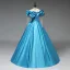 Vintage / Retro Pool Blue Beading Satin Prom Dresses 2025 Ball Gown Scoop Neck Long Sleeve Backless Floor-Length / Long Formal Dresses