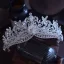 Bling Bling Srebrny Rhinestone Stop Ślub Korona Ozdoby Do Włosów Ślubne 2025