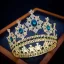 Fashion Royal Blue Crystal Rhinestone Wedding Crown 2022 Alloy Bridal Hair Accessories
