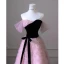Chic / Beautiful Blushing Pink Flower Prom Dresses 2023 A-Line / Princess Off-The-Shoulder Sleeveless Backless Bow Sash Floor-Length / Long Prom Formal Dresses