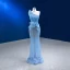 Sexy Sky Blue Beading Sequins Evening Dresses 2023 Trumpet / Mermaid Strapless Sleeveless Backless Floor-Length / Long Evening Party Formal Dresses