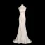 Sexy Ivoire Perle En Dentelle Fleur Robe De Soirée 2025 Trompette / Sirène Bustier Sans Manches Dos Nu Train De Balayage Robe De Ceremonie
