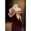 Charmant Bordeaux Velours Robe De Bal 2023 Trompette / Sirène Une épaule Noeud Sans Manches Dos Nu Train De Balayage Promo Robe De Ceremonie