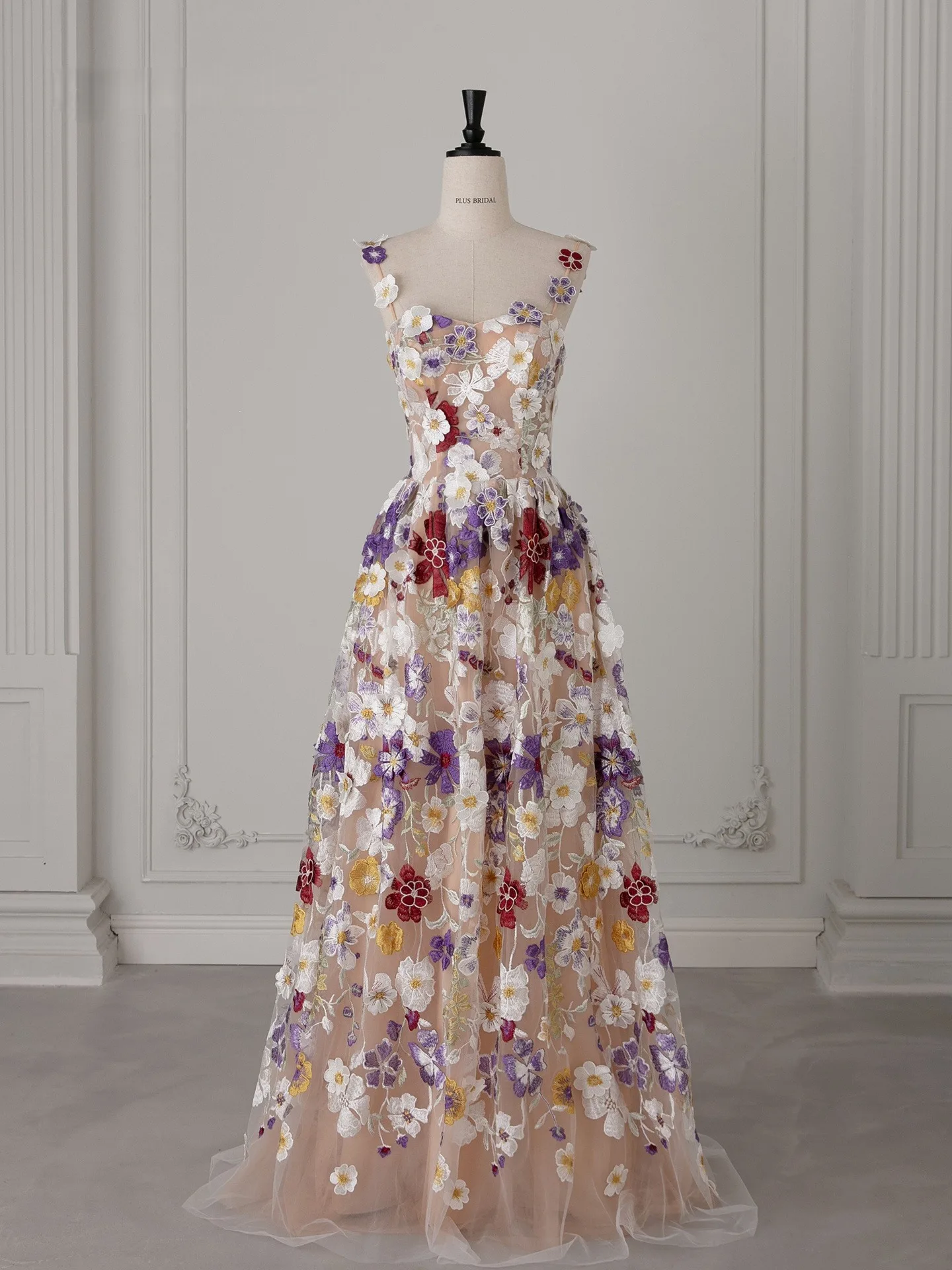 Flower Fairy Multi-Colors Lace Flower Appliques Prom Dresses 2025 A-Line Princess Straps Flower Fairy Multi-Colors Lace Flower Appliques Prom Dresses 2025 A-Line Princess Straps