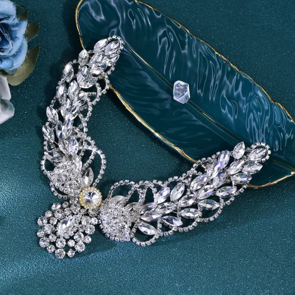 Charmant Argenté Faux Diamant Alliage Mariage Accessoire Cheveux Mariage 2024