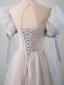 Illusion Blushing Pink Beading Rhinestone Evening Dresses 2023 A-Line / Princess Scoop Neck Short Sleeve Backless Floor-Length / Long Evening Party Formal Dresses