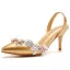Charming White Pearl Rhinestone Lace Flower Wedding Shoes 2023 7 cm Stiletto Heels Pointed Toe Wedding Sandals High Heels