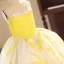 Chic / Beautiful Yellow Sequins Birthday Flower Girl Dresses 2025 Ball Gown Strapless Sleeveless Backless Floor-Length / Long