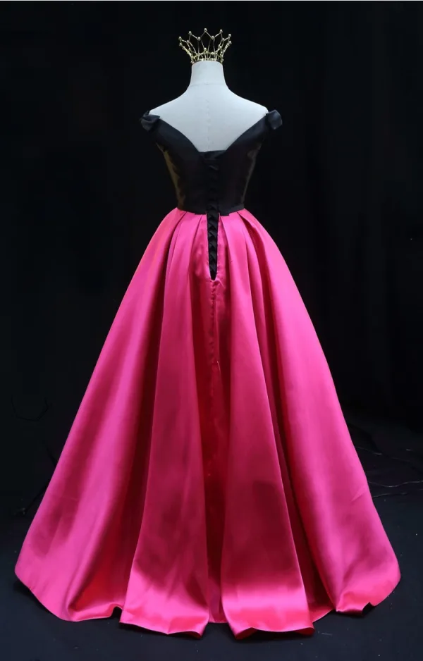 Vintage / Retro Fuchsia Prom Dresses 2025 Ball Gown Strapless Sleeveless Backless Floor-Length / Long Prom Formal Dresses
