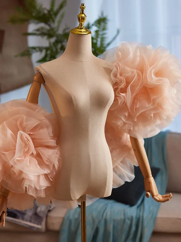 Härlig Rodnande Rosa Älskling Ruffle Bal sjal 2025