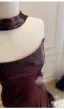 High End Traube Satin Ballkleider 2026 A Linie Bandeau Ärmellos Rückenfreies Sweep / Pinsel Zug Festliche Kleider