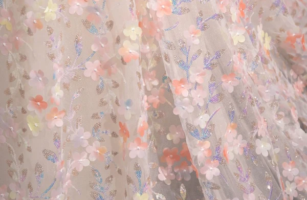 Flower Fairy Appliques Sequins Prom Dresses 2024 Ball Gown Off-The-Shoulder Sleeveless Backless Floor-Length / Long Formal Dresses