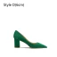 Chic / Beautiful Burgundy Prom Leather Pumps 2024 8 cm Block Heels Pointed Toe High Heels