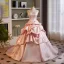 Elegant Candy Pink Pearl Cascading Ruffles Satin Prom Dresses 2026 Ball Gown Strapless Sleeveless Backless Sweep Train Formal Dresses