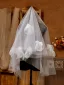 Modest / Simple White Appliques 1.5 m Tulle Wedding Veils 2025