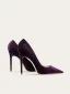 Élégant Violet Soirée Paillettes Escarpins 2026 Cuir 10 cm Talons Aiguilles À Bout Pointu Escarpins Talons Hauts
