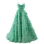 High-end Green Beading Appliques Sequins Prom Dresses 2023 A-Line / Princess Spaghetti Straps Sleeveless Backless Floor-Length / Long Prom Formal Dresses