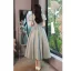 Modest / Simple Sage Green Homecoming Graduation Dresses 2022 A-Line / Princess Satin High Neck Beading Tassel Short Sleeve Backless Sash Bow Floor-Length / Long Formal Dresses