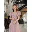 Elegant Blushing Pink Prom Dresses 2022 A-Line / Princess V-Neck Beading Pearl Sequins Puffy Short Sleeve Backless Floor-Length / Long Prom Formal Dresses