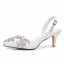 Elegant White Rhinestone Pointed Toe Wedding Shoes 2026 6 cm Stiletto Heels Wedding High Heels